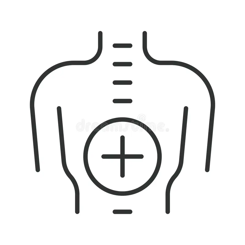 human spine treatment icon line design back chiropractic medical anatomy healthcare white background vector editable stroke 444289764