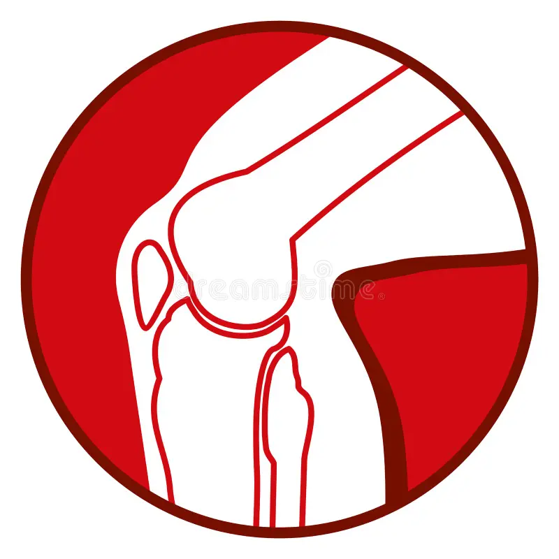 knee pain round icon leg joint arthritis sign knee pain round icon leg joint misfunction arthritis sign isolated white 259279241