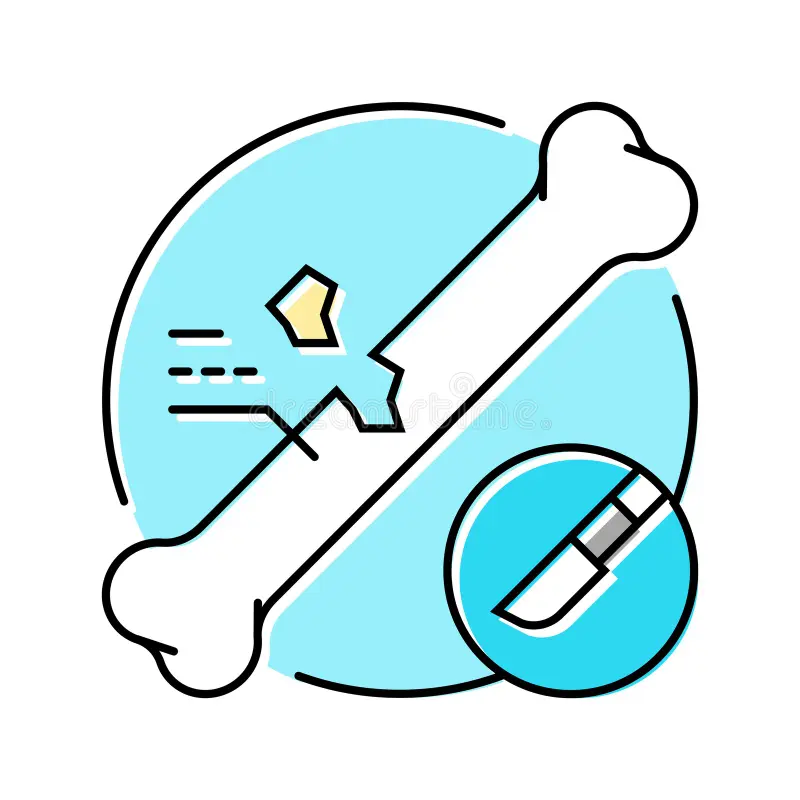 orthopedic surgery fracture injury color icon vector illustration sign isolated symbol 347175357